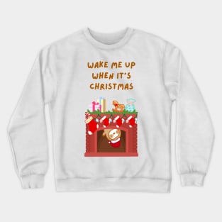 Wake Me Up When It’s Christmas Sloth Crewneck Sweatshirt